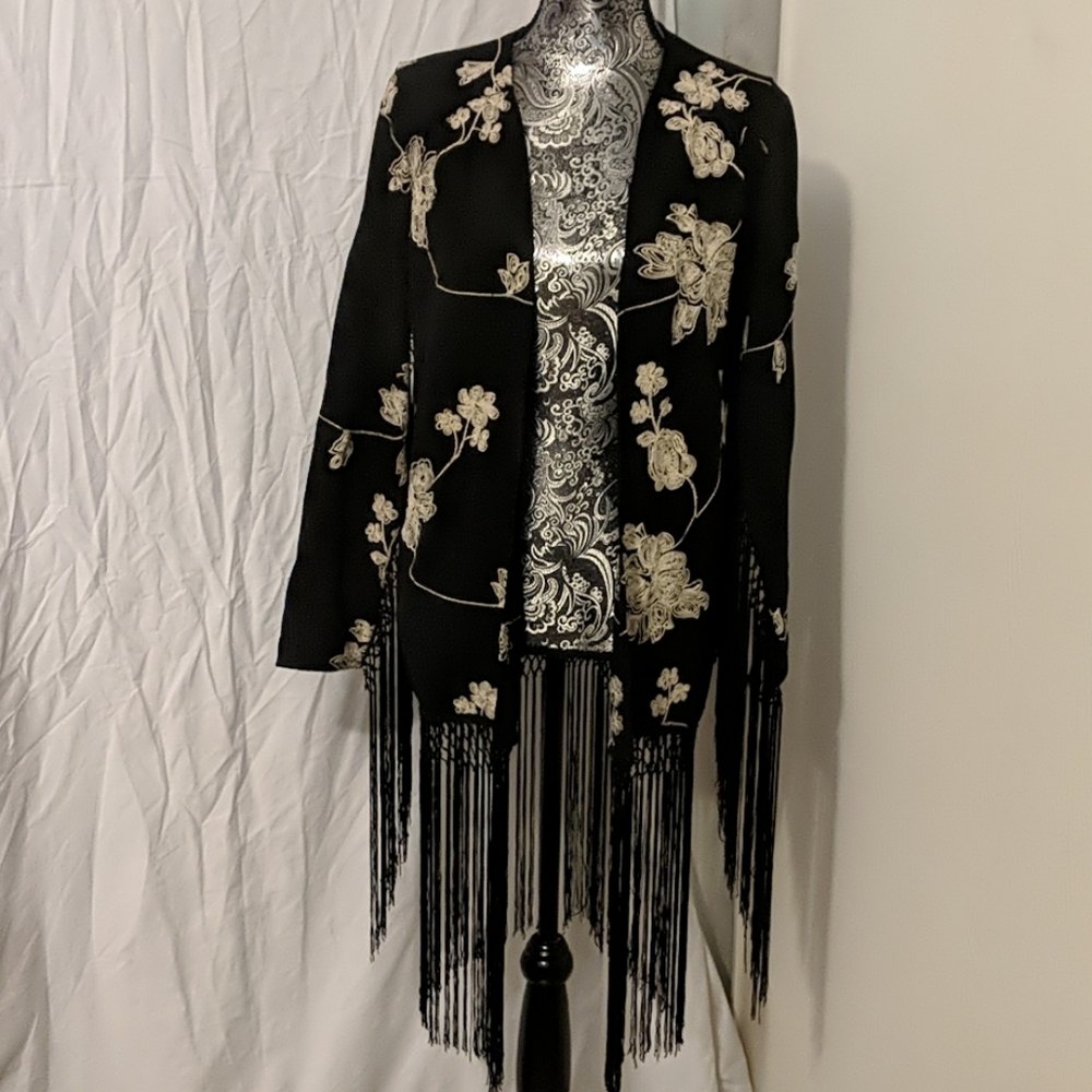 Lyra embroidered floral kimono sweater - Picture 1 of 10